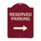 Signmission Designer Series-Reserved Parking 2, Burgungy Heavy-Gauge Aluminum, 24" x 18", BU-1824-9765 A-DES-BU-1824-9765 - alternate 1